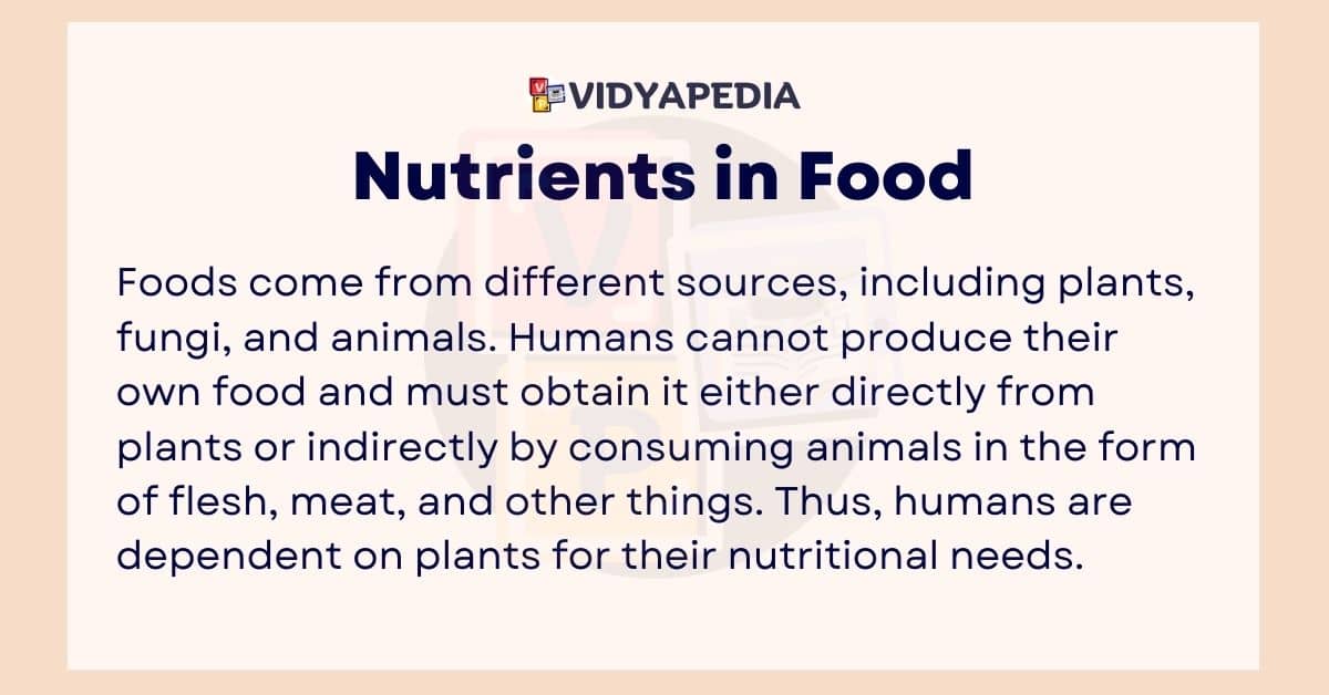 Nutrients in food