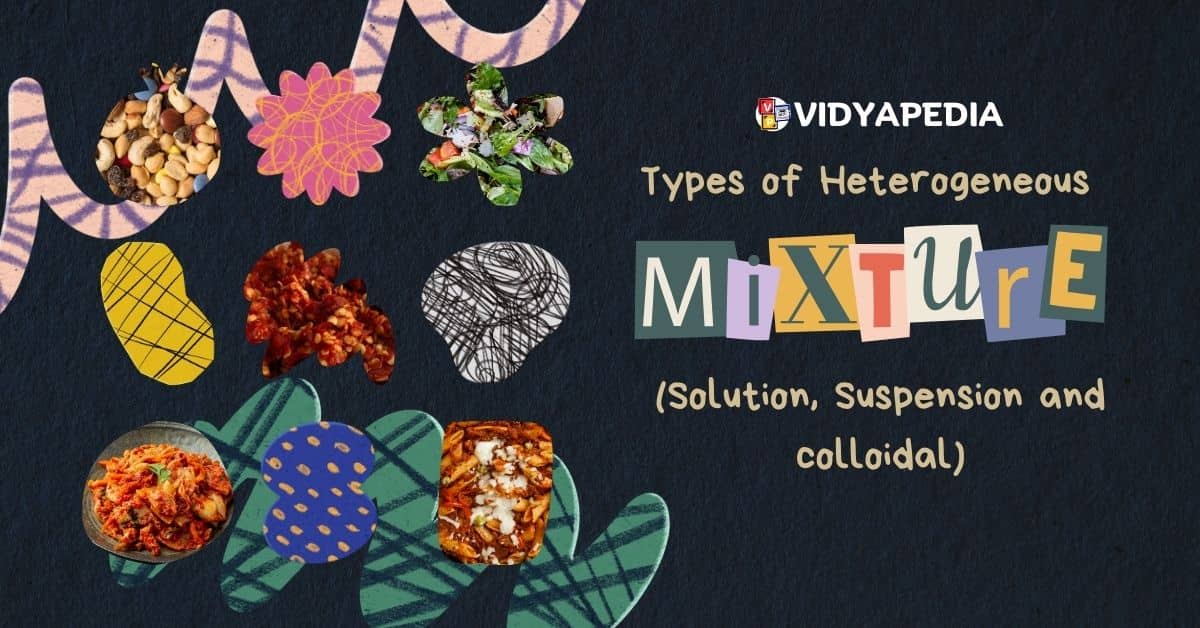 Types of Heterogeneous Mixtures (Solution, Suspension and colloidal)